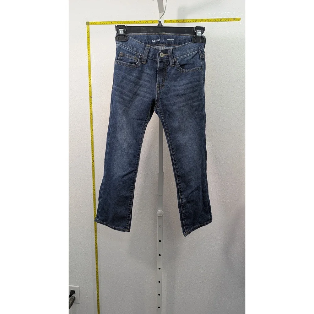 Old‎ Navy Boys Straight Built-In Flex Jeans Dark Wash Size 6 Denim Pants